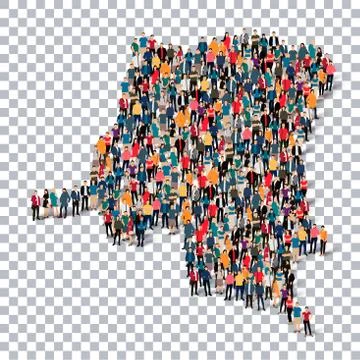 People map country Congo vector Illustrazione stock