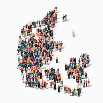 People map country Denmark vector Stock Illustration