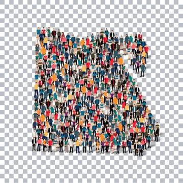 People map country Egypt vector Illustrazione stock