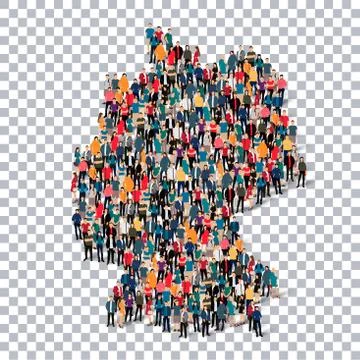 People map country Germany vector Illustrazione stock