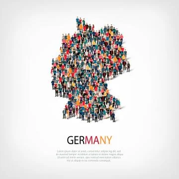 People map country Germany vector Illustrazione stock
