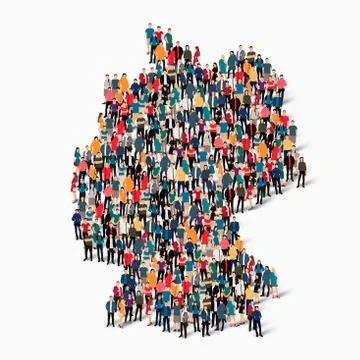 People map country Germany vector Illustrazione stock