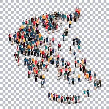 People map country Greece vector Illustrazione stock