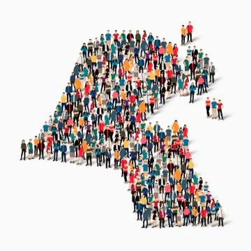 People map country Kuwait vector Illustrazione stock