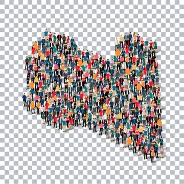 People map country Libya Illustrazione stock