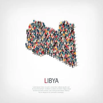 People map country Libya vector 스톡 일러스트