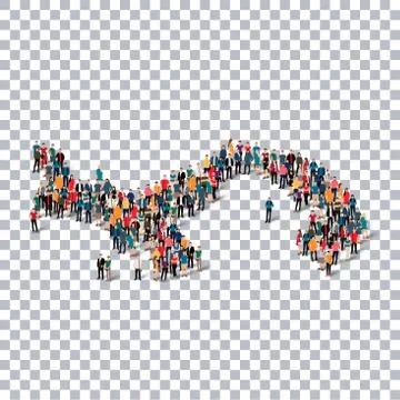 People map country Macau vector Illustrazione stock