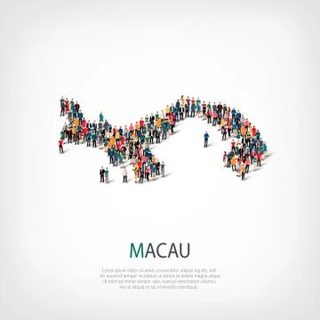 People map country Macau vector Illustrazione stock
