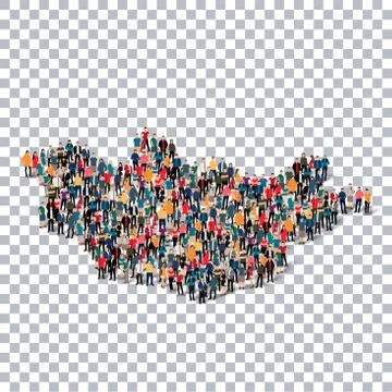 People map country Mongolia vector Illustrazione stock