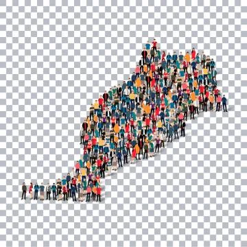 People map country Morocco vector 스톡 일러스트
