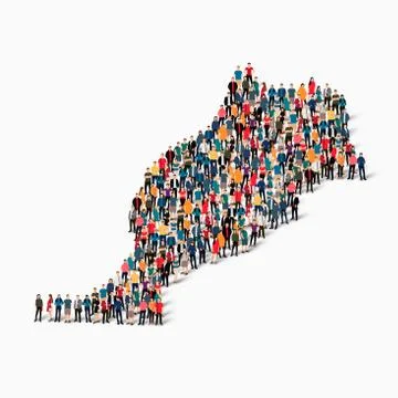 People map country Morocco vector Illustrazione stock