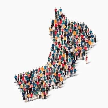 People map country Oman vector Illustrazione stock