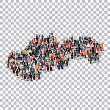 People map country Slovakia vector Stock Illustration