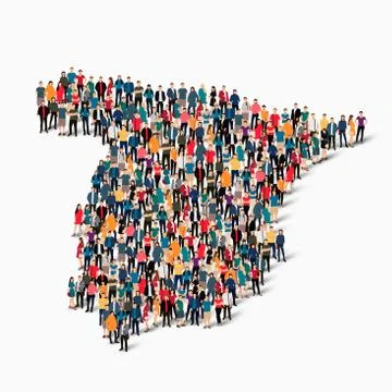 People map country Spain vector Illustrazione stock