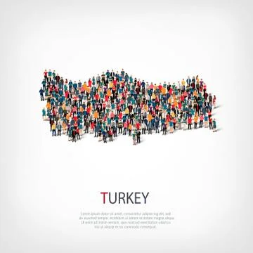 People map country Turkey vector Stock Illustration