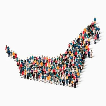 People map country UAE Stock Illustration