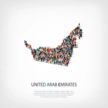 People map country UAE vector Stock Illustration