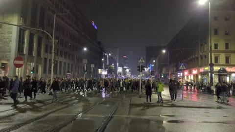 People marching in protest Stock Footage 150901645