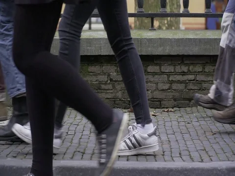 People-marching-streets-crowd-utrecht-netherlands Stock Footage 75758367
