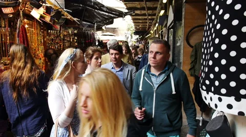 People at a market Stock Footage 40391479