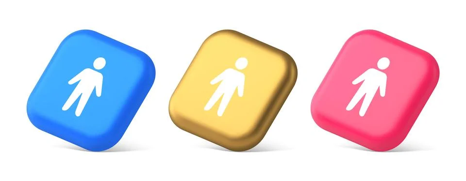People member user button unrecognizable person human body web application .. Stock Illustration