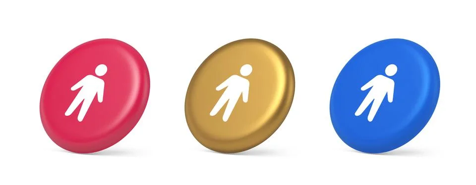 People member user button unrecognizable person human body web application .. Illustrazione stock