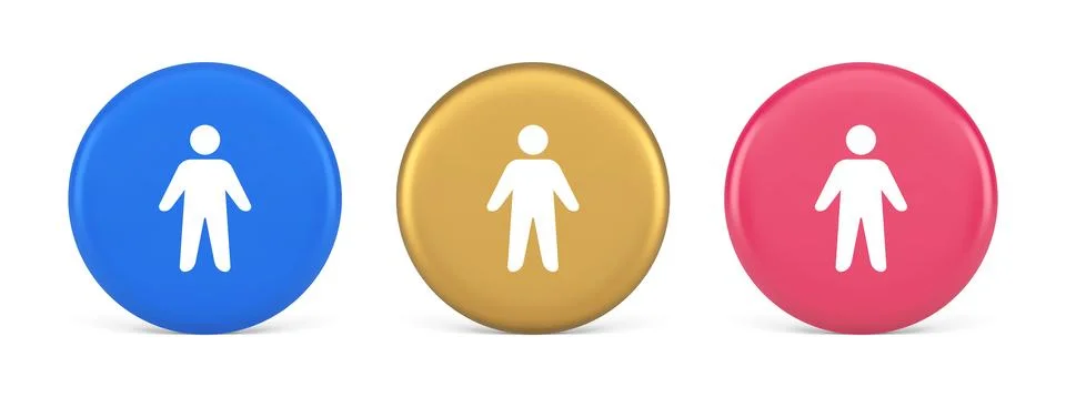 People member user button unrecognizable person human body web application .. Illustrazione stock
