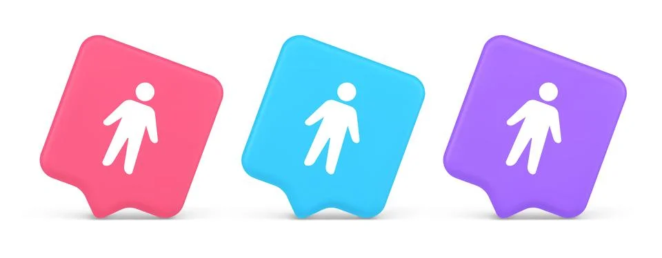 People member user button unrecognizable person human body web application .. Illustrazione stock