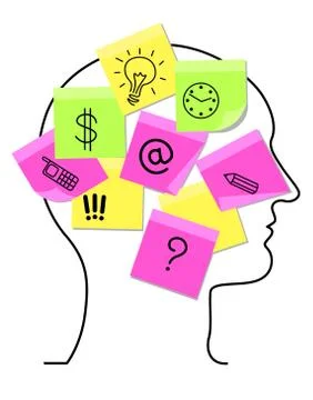 People memory concept Stock Illustration