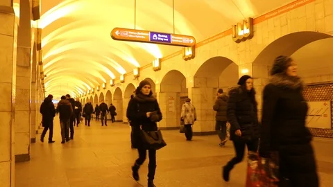 People in metro station Stock Footage 99102011
