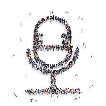 People  microphone icon Stock Illustration