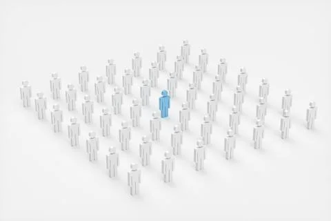 People models, business team concept, 3d rendering. Stock Illustration