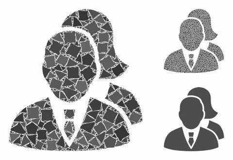 People Mosaic Icon of Abrupt Elements イラスト素材