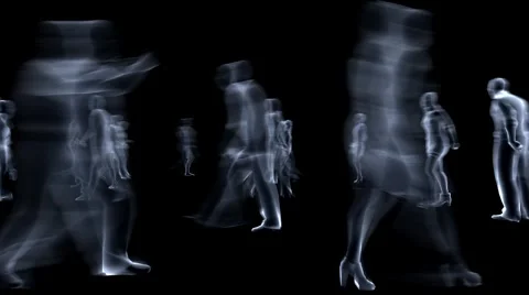 People in motion blur Stock Footage 53814834