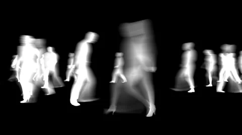 People in motion blur Stock Footage 53814838