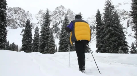 People in the mountains Stock Footage 35303571