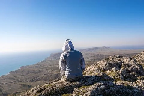 People in the mountains Stock Photos