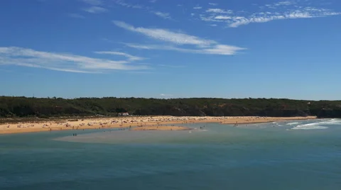 People Moving on Beach Stock Footage 41545689