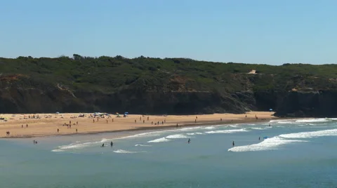 People Moving on Beach Stock Footage 41545941