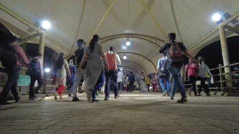 People Moving on Sidewalk (Time Lapse ). Stock Footage 235433648