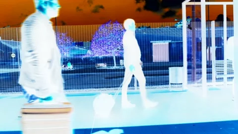 People Moving X-Ray Effect | Stock Video | Pond5