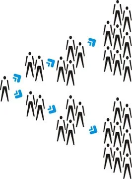 People Multiplying Illustrazione stock