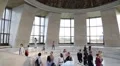 People in national museum of the history of Ukraine in the Second World War HD Footage