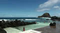 People in natural ocean bath HD Footage