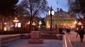 People near drama theatre in Ternopil city, western Ukraine HD Footage