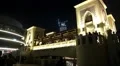 People near Dubai Mall and singing fountains, United Arab Emirates HD Footage