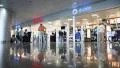 People near duty free store inside international airport in Borispol, Ukraine HD Footage