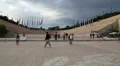 People near Panathenaic Stadium in Athens, Greece HD Footage