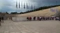 People near Panathenaic Stadium in Athens, Greece HD Footage