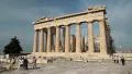 People near Parthenon - ancient temple in Athenian Acropolis, Greece HD Footage